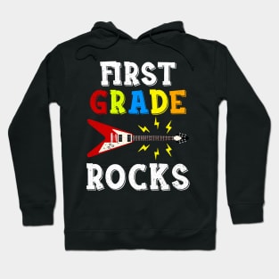 First Grade Rocks Teacher Student Kid Back To School Hoodie